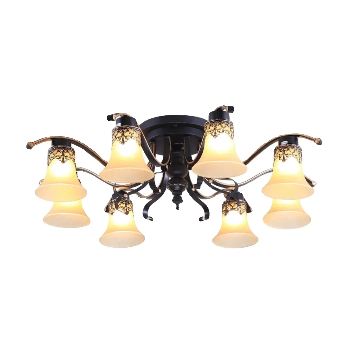 

American simple ceiling lamp, creative atmosphere, warm living room, bedroom wrought iron retro dining room, study