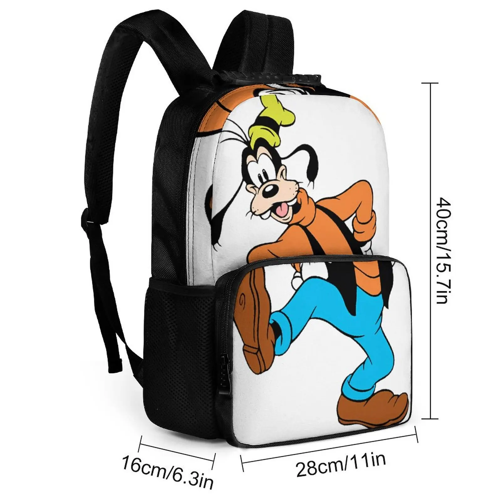 Cartoon Disney Goofy Backpack Teen Student Girl Boy Back 16 Inch Backpack Women Rucksack