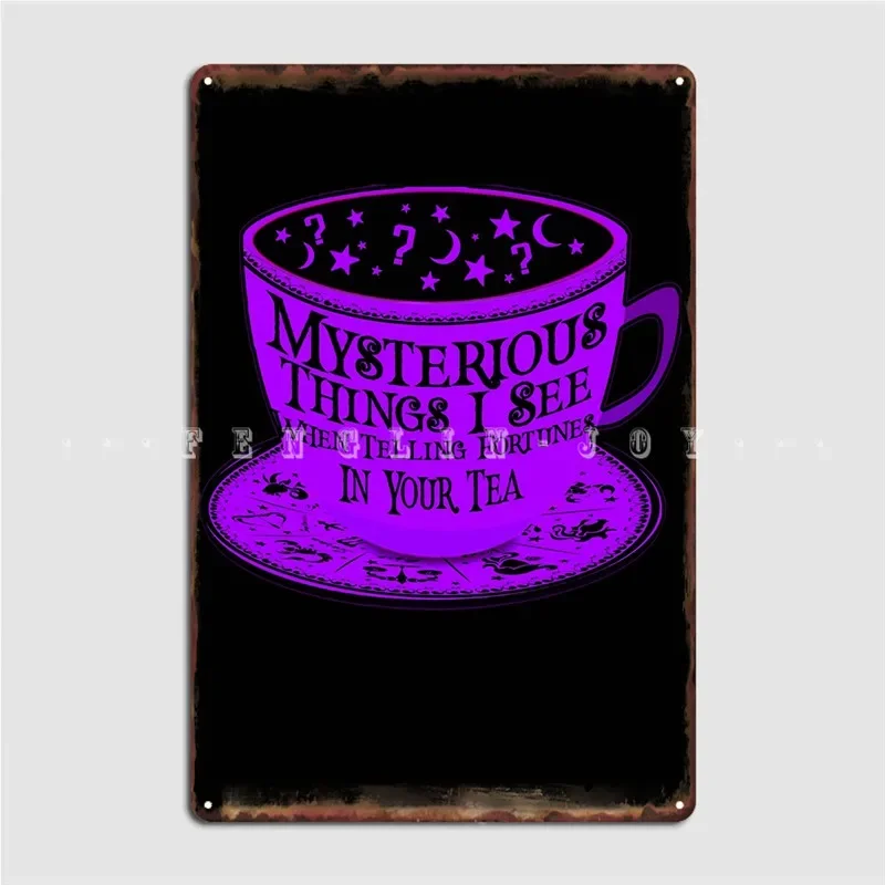 Tea Leaf Reader Tasseography Cup Of Fortune Teller Stars Metal Sign Classic Cinema Kitchen Poster Club Bar Tin Sign Posters
