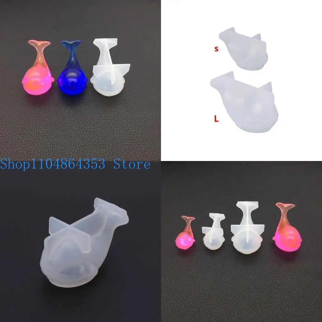 

652F UV Epoxy Resin DIY Jewelry Tool Silicone Mirror Dolphin Mold Handsize Simple Mold Fine Material High Mirror Decor