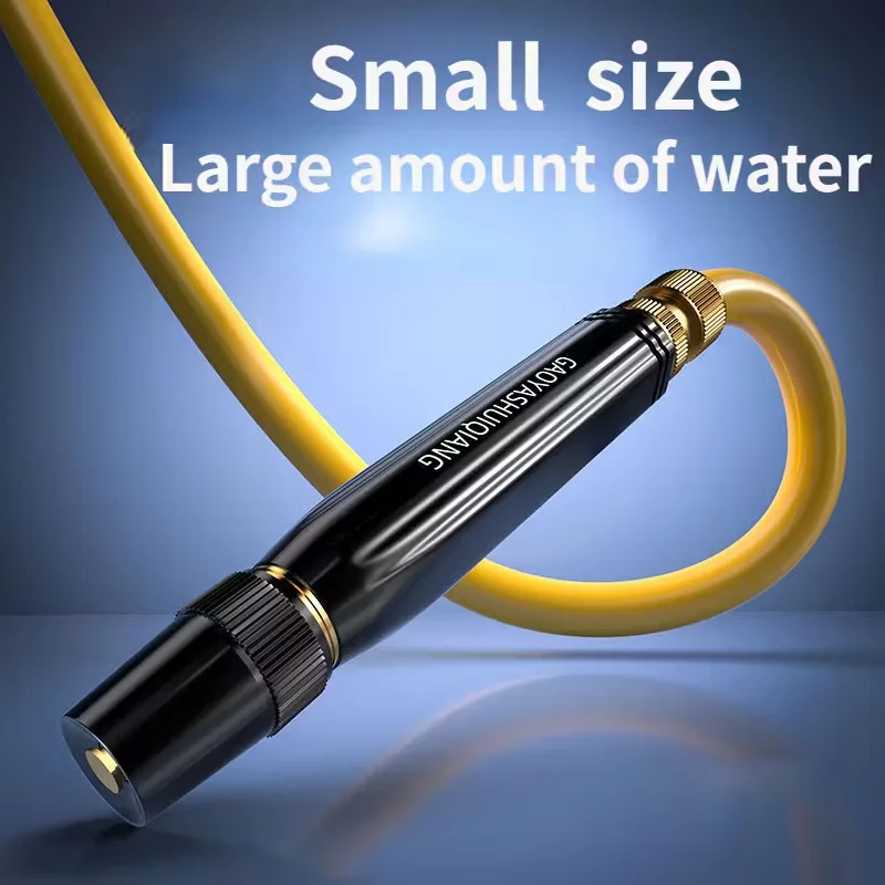 Portable High-Pressure Water Gun 7 Spray Modes Ergonomic Grip Battery-Free Black Gold Lightweight Durable for Car Wash Garden - Image 5