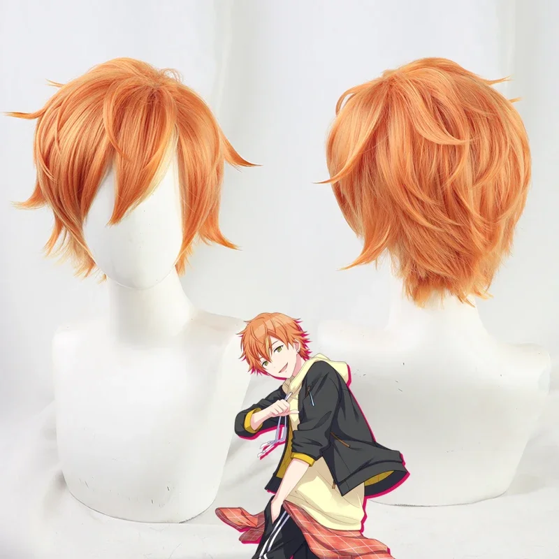 Shinonome Akito Orange Cosplay Wig Project SEKAI COLORFUL STAGE! Heat Resistant Synthetic Cosplay Wigs Shinonome Akito