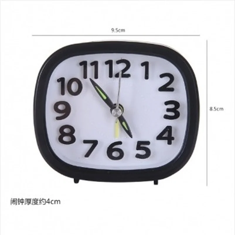 Non Ticking Mechanical with Night Light Home Use Desk Large Display Silent Sweep Snooze Bedside Decoration Alarm Clock