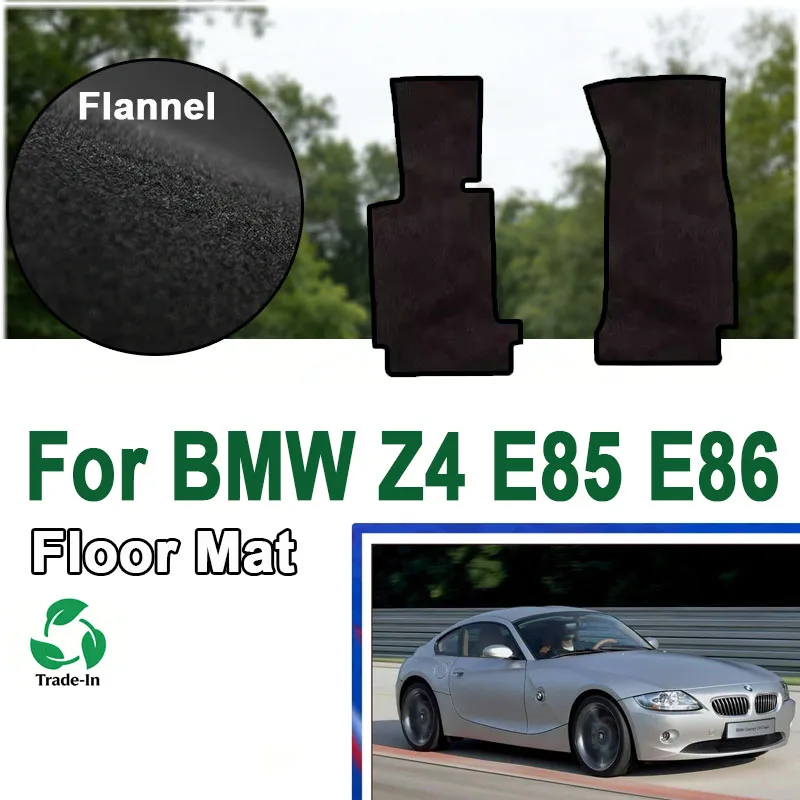 

Flannel Car Floor Mat For BMW Z4 E85 E86 2003 2004 2005 2006 2007 2008 Rugs Panel Footpads Carpets Cover Cape Foot Pads Auto