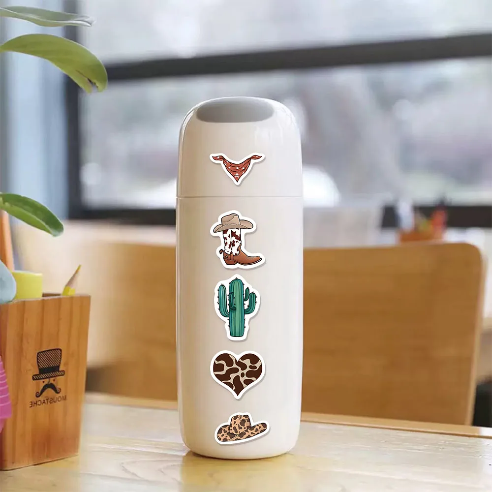 500PCS COWBOY Fun Roll Stickers DIY Luggage Laptop Water Cup Waterproof Stickers