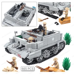 Bren Gun Carrier Building Block MOC WW2 Military figures Equipment Weapons Transport Support Scenes War Models Children Gift Toy