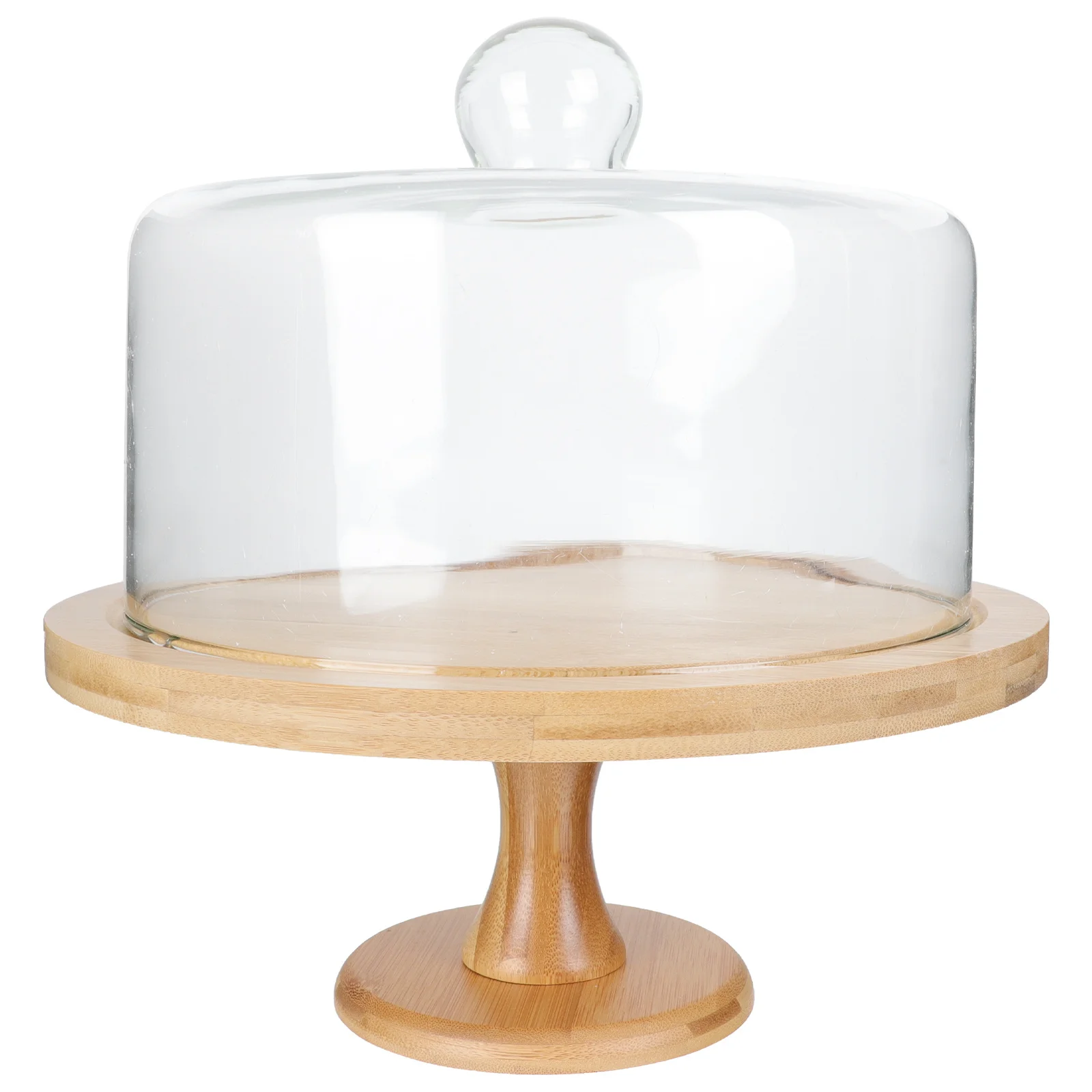 

1Set Premium Wooden Cake Stand with Glass Cover Perfect for Wedding Party Dessert Display Rack Home Decor Wedding Cake Stand