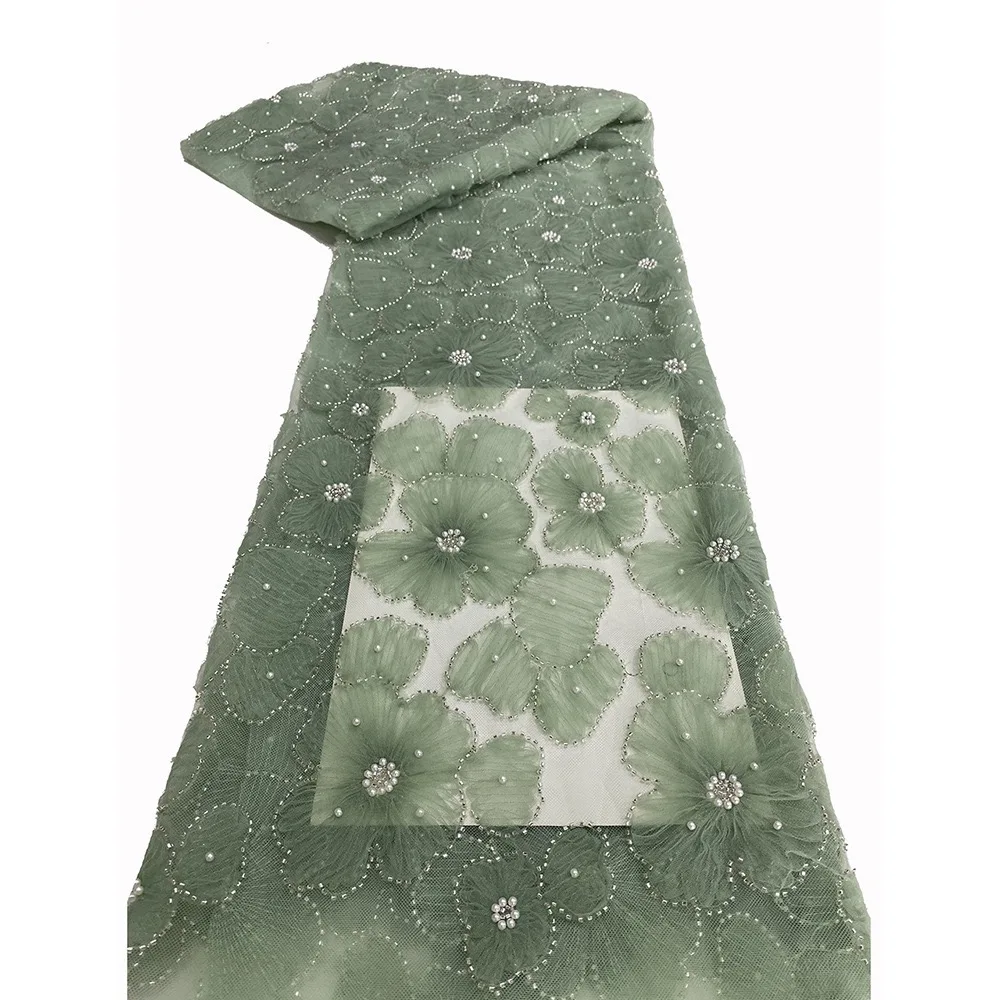 فساتين سهرة نسائية فاخرة بأكمام طويلة على شكل زهرة خضراء حكيمة 2025 تول كيب فستان زفاف نسائي المملكة العربية السعودية طويل مخصص
