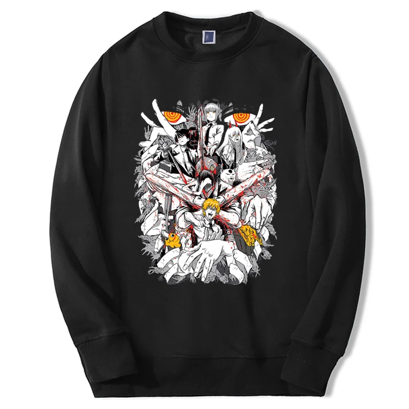 

Chainsaw Man Sweatshirt Men and Women Long Sleeve Hoodie Hot Anime Men's Top Hip Hop Casual Sportswear High Street Clothing