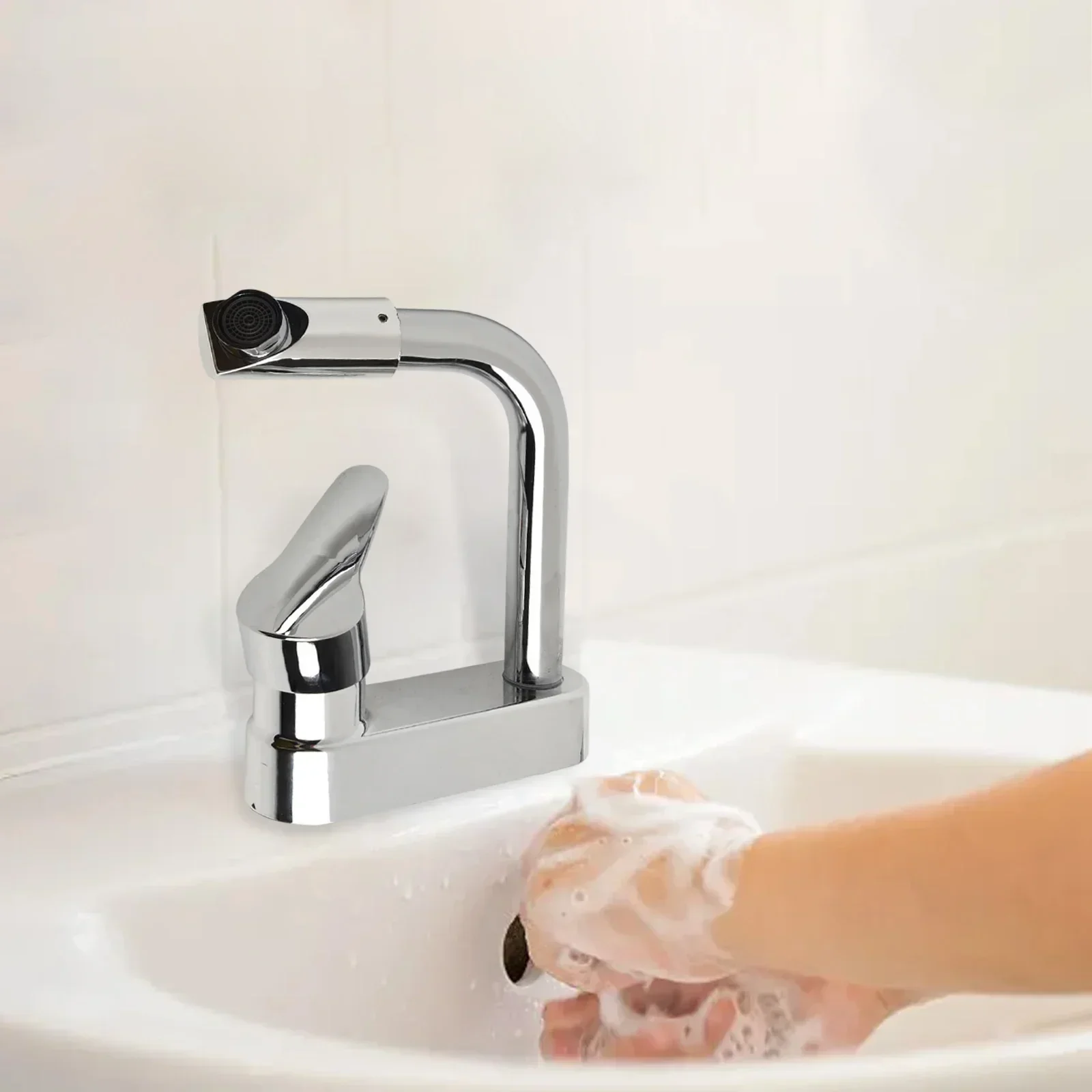 Sink Water Tap Washbasin Faucet Double Hole Old-fashioned Parts Plating Base Zinc Alloy Anti-corrosion Bathroom