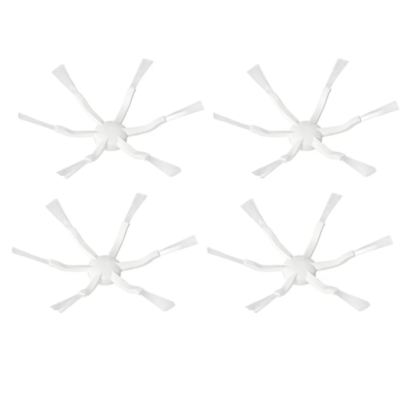 4 قطعة فرشاة جانبية سداسية لـ Xioami Mijia 1C/2C/1T Dreame D9/F9/S10 مجموعة ملحقات قطع الغيار
