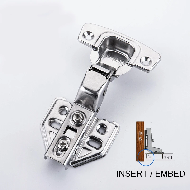 YUTOKO 1pcs Hinge Stainless Steel Door Hydraulic Hinges Damper Buffer Soft Close For Cabinet Door Cupboard Furniture Hardware