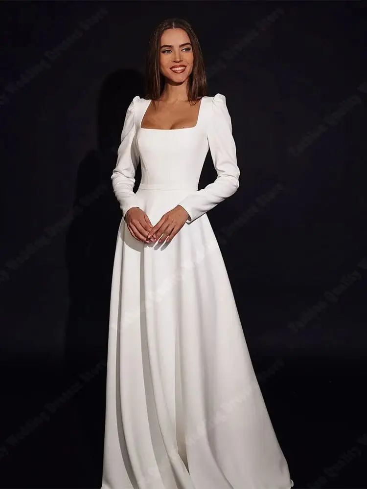 Robes de mariée en satin pour femmes, robes de patients de simplicité, effet amincissant avancé, populaire, haute qualité