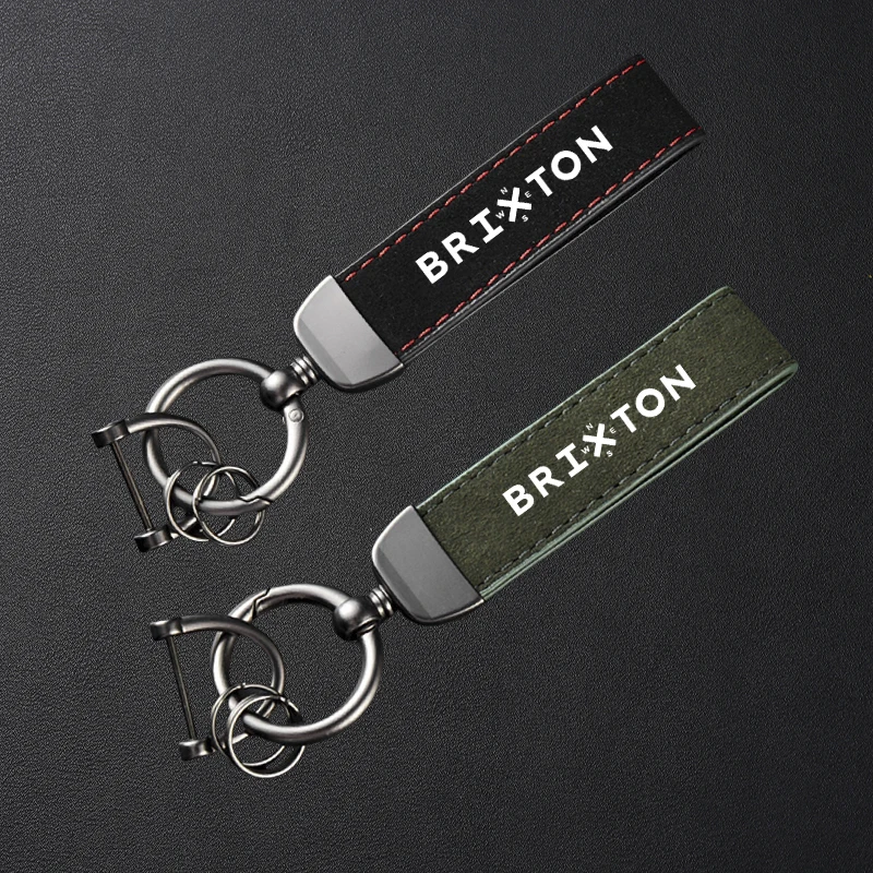 Für BRIXTON Cromwell 1200 125 250 Crossfire 500 Felsberg 125 250 Storr 500 Sunray 125 Leder Wildleder Schlüsselanhänger Motorrad Schlüsselanhänger