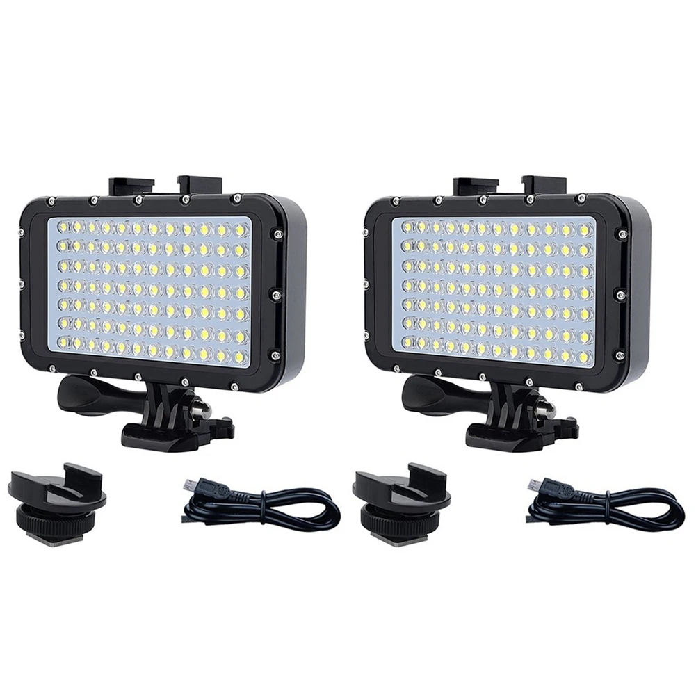 2X Diving Light LED Dimmable Night Light Video Light Diving Und Erwater Light For Go Pro Hero-B61B