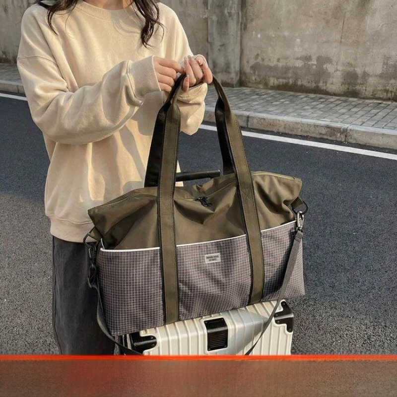 軽量ポータブルトラベルバッグ-女性用-大容量-おしゃれなお出かけバッグ-短期旅行用ハンドバッグ-ショルダーストラップ付き