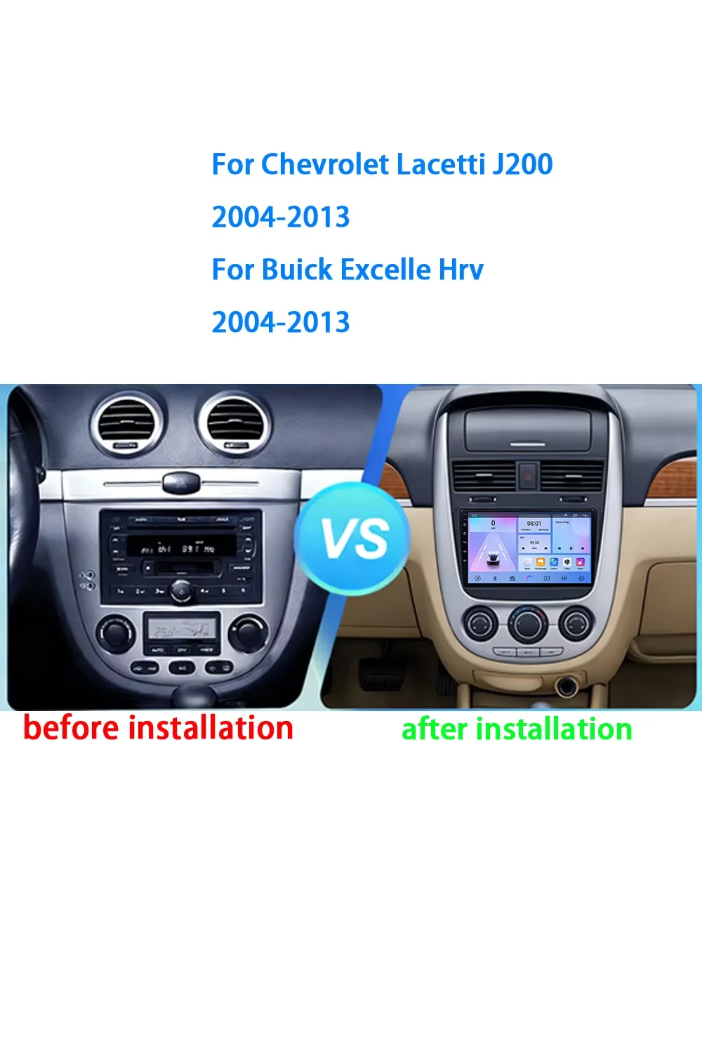Cortex-A76 Octa-Core Android 16 For Chevrolet Lacetti J200 For Buick Excelle Hrv 2004-2013 For Daewoo Gentra 2 GPS Navigation BT