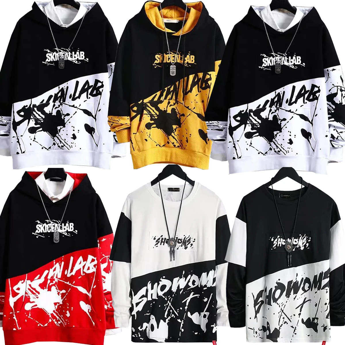 

Men's Hooded Sweatshirt With Letter Print Pattern Sweatshirt Autumn Winter Couple Student Outfit Japanese Retro Y2K