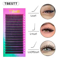 Tbestt 16rows Classic Eyelash Extensions Individual False Lashes Hand Made L M Curl Faux Mink Eyelashes Extensions