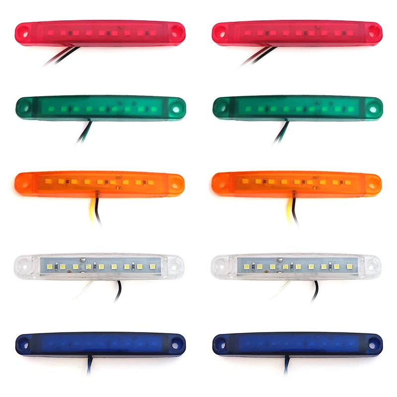 

10PCS 9 LED Side Marker Brake Indicator Lamp Warning Light Clearance Auto Car Bus UTE Trailer Truck Lorry Caravan 12V 24V