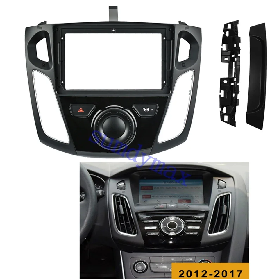 2din Andriod Car radio Fascias Frame Adapter Radio Dash Kit Installation Trim Bezel For Ford Focus Mk3 2012-2015 car radio frame