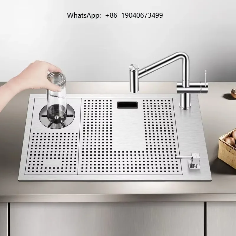 Stainless steel handmade kitchen sink cup rinser water sprinkler kitchen tap drainer sinks cxl