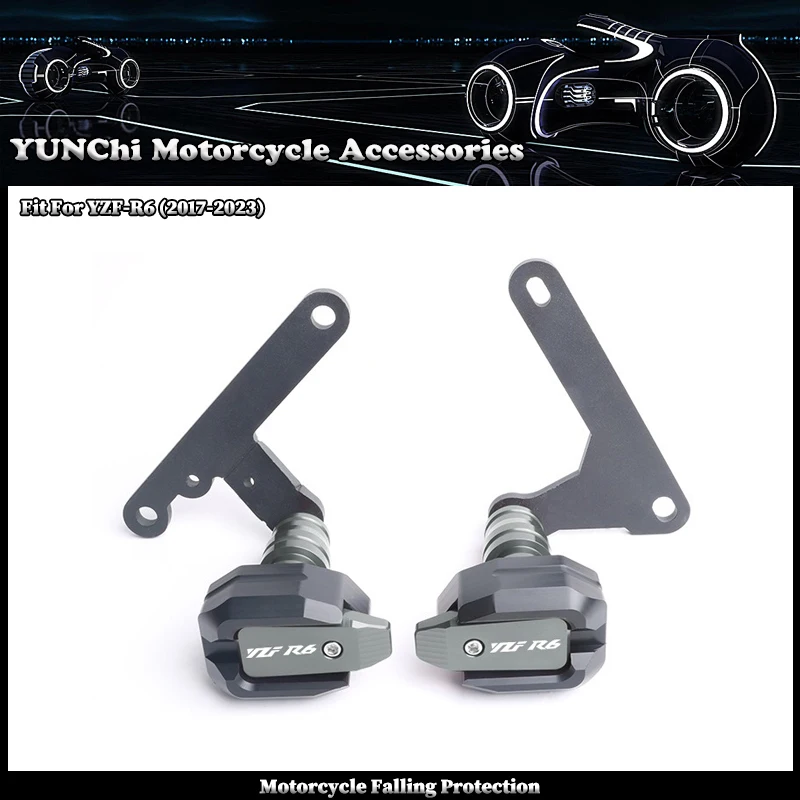 Fit For YAMAHA YZF R6 YZF-R6 YZFR6 2017-2023 2022 2021 Motorcycle Falling Protection Frame Slider Fairing Guard Crash Protector