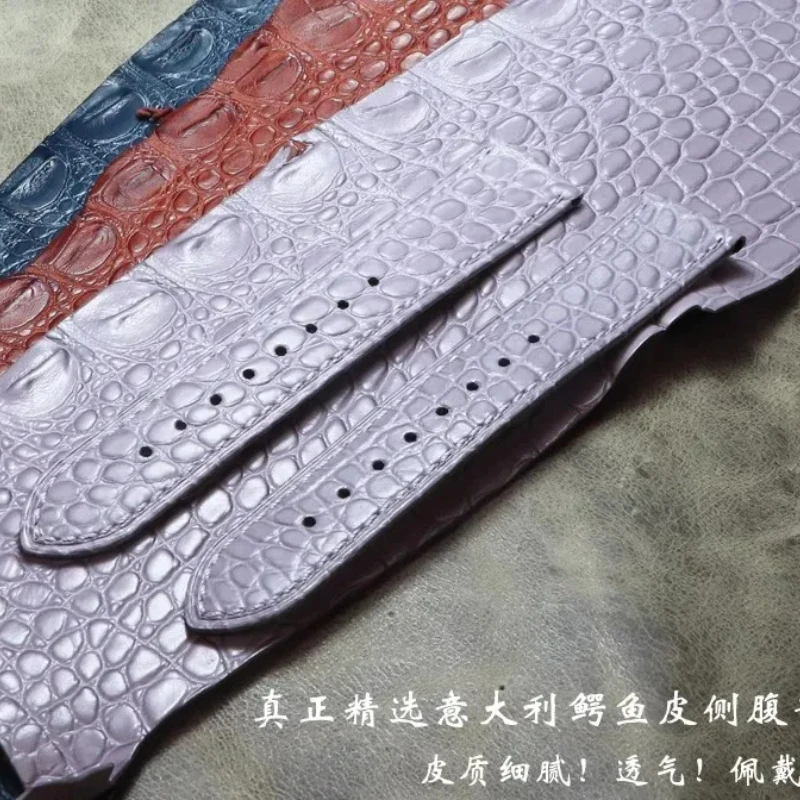 

14 15 16 17 18 19 20 21 22mm Thin Soft Strap Crocodile Leather Watchbands Alligator Grain Genuine Product Watch Band Bracelet