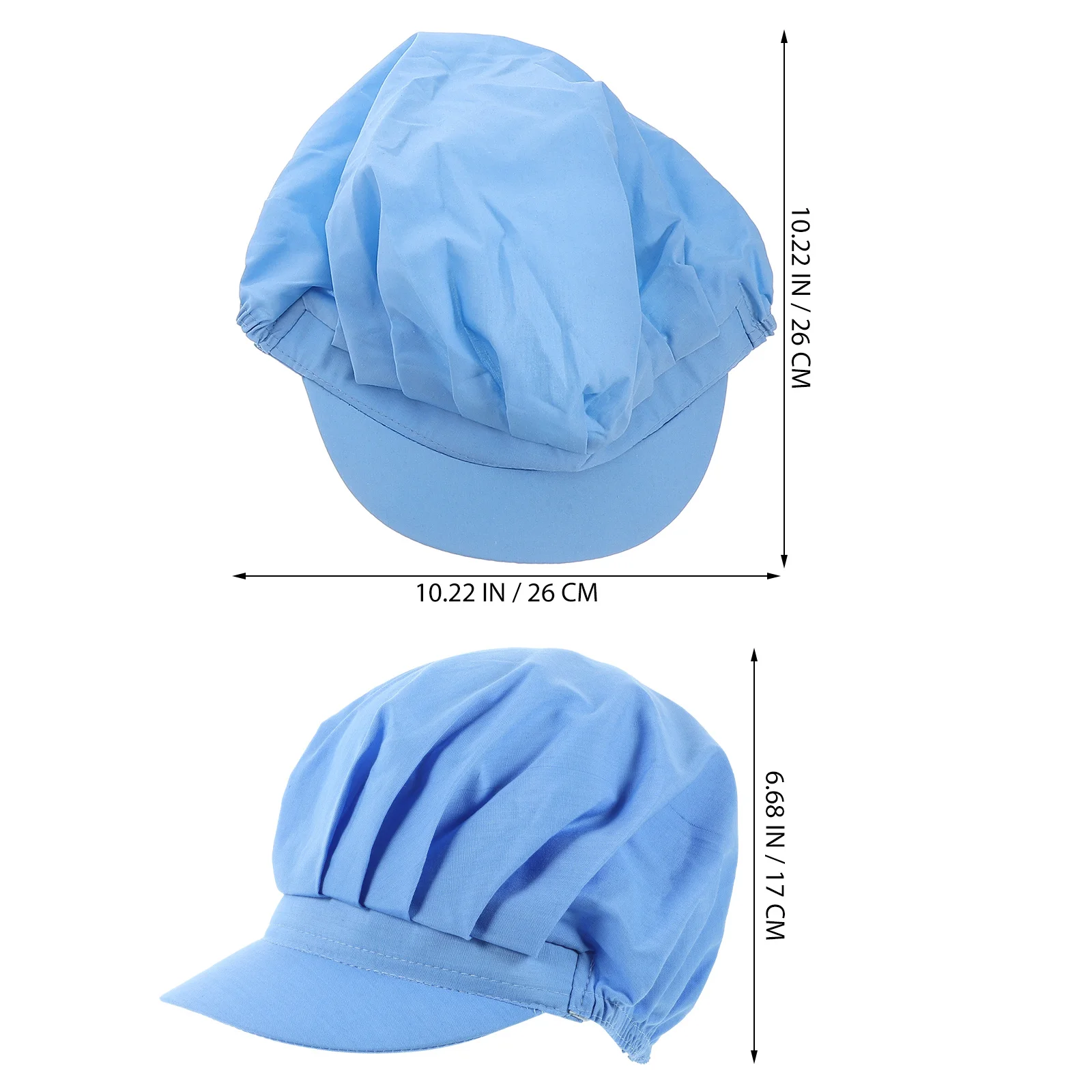 หมวกเชฟ 2 ชิ้น หมวกทำอาหารสำหรับร้านอาหาร งานจัดเลี้ยง ป้องกันฝุ่น ผ้าโพลีเอสเตอร์ผสมคอตตอน หมวกทำงาน ยืดหยุ่นได้ เหมาะสำหรับทุกเพศ