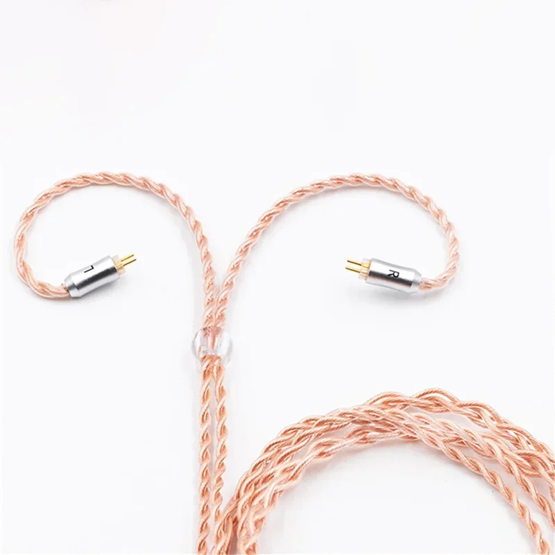 BQEYZ-cable de repuesto para auriculares C9, 2 pines, 0,78mm, 4 hebras, 224 núcleos, cristal único, cobre, alta fidelidad, actualización IEM