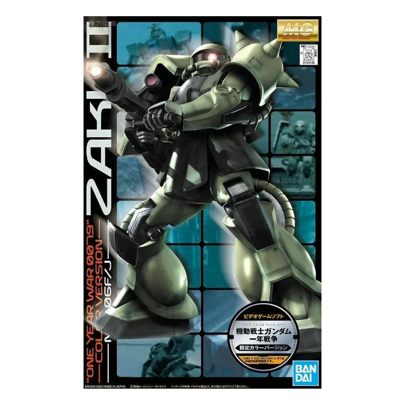 Bandai Genuine Gundam Model Kit Anime Figure MG 1/100 MS-06F/J Zaku Ⅱ One Year War Gunpla Anime Action Figure Toys for Children