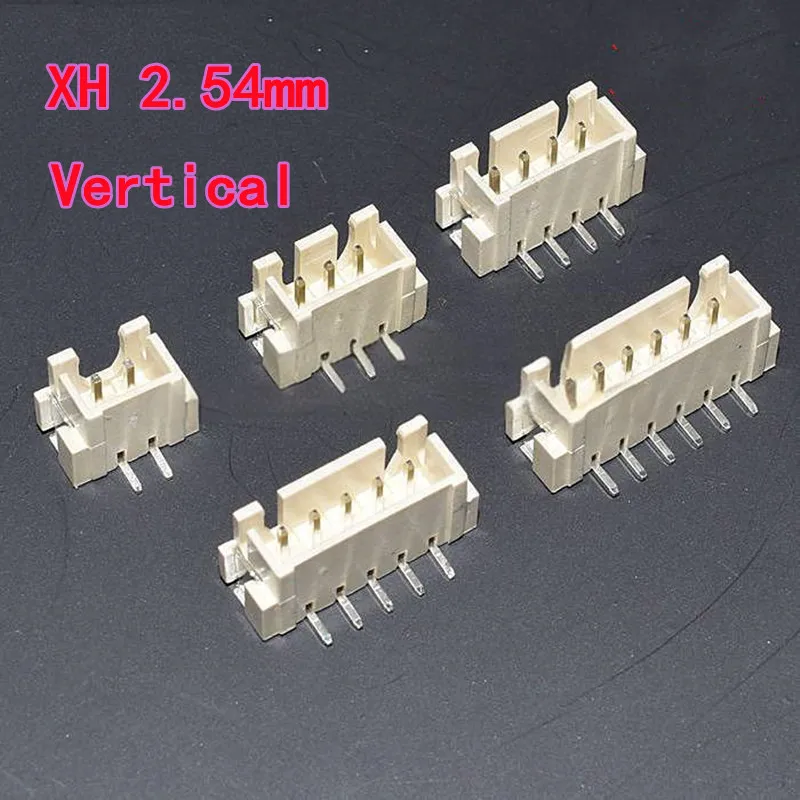 20 قطعة عمودي جبل XH 2.54 مللي متر الملعب موصل 2P/3P/4P/5P/6P/7P/8P مقبس SMD العمودي