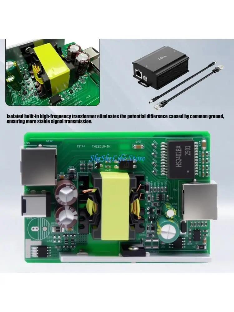 E65E PoE Splitter 48V To 36V 2A Metal Housing For Security Camera Networking