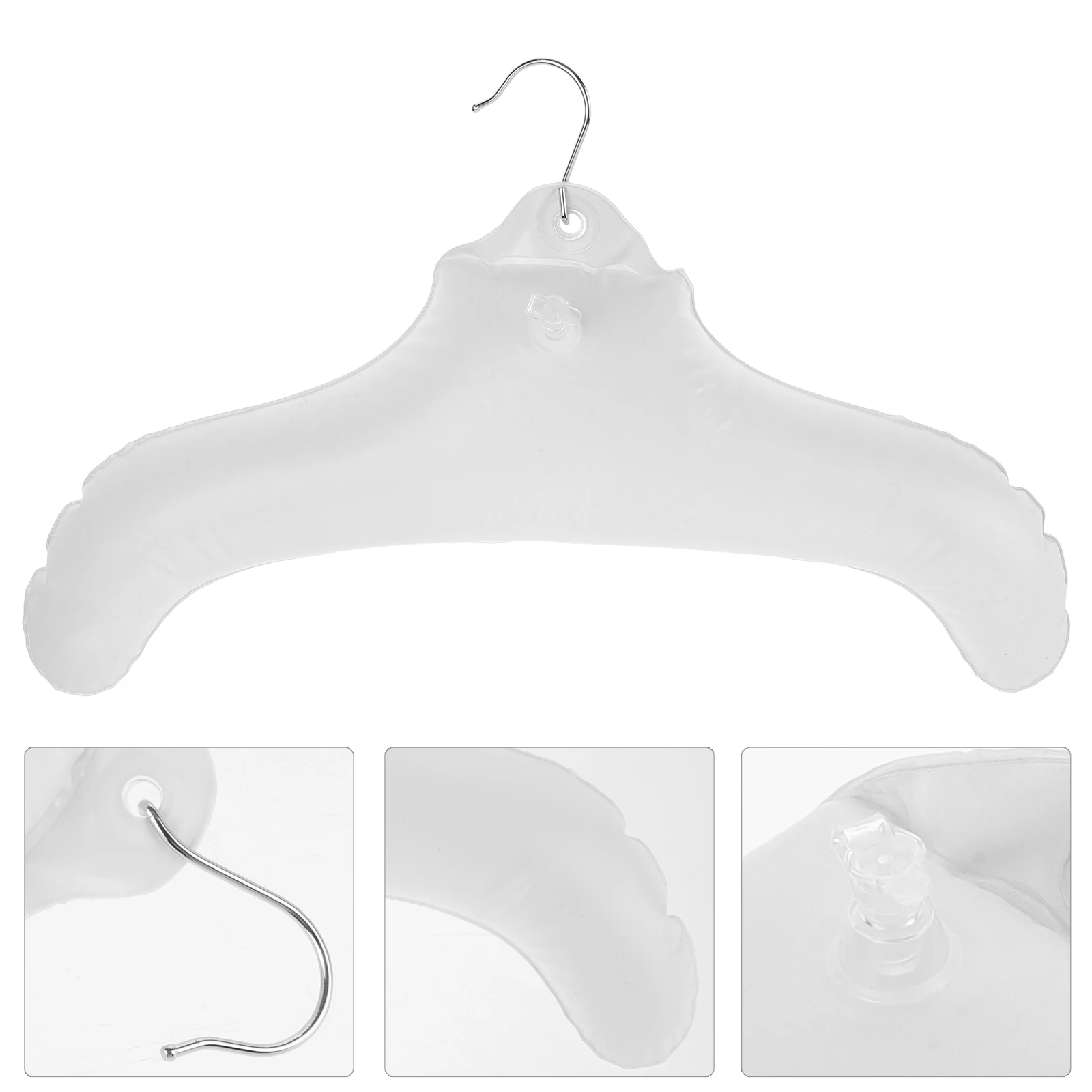 

3Pcs Inflatable Hangers Practical Reliable Design for Hanging Pants Shirts Sweaters Gym Clothes Organizer Laundry Drying Hanger