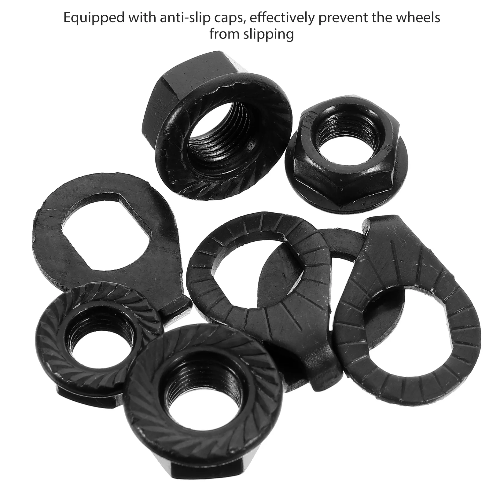 

1Set Bike Wheel Axle Nuts Hanger Flange Nuts Fixed Safety Protective Durable Washers Kit for Bicycle Repair Bike Washers Kit
