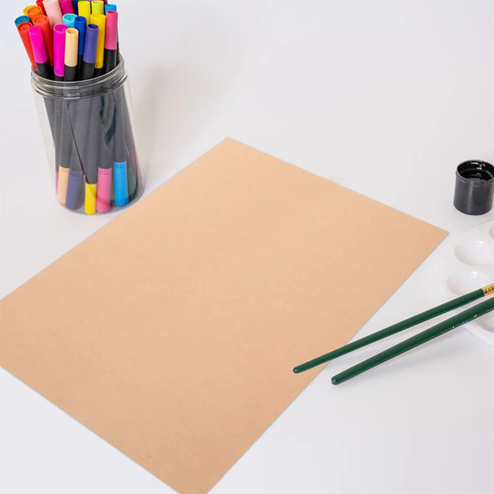 

50 Pcs Kraft Cardstock Cardboard for Crafts Blank Business Paper Invited Popularity Brown