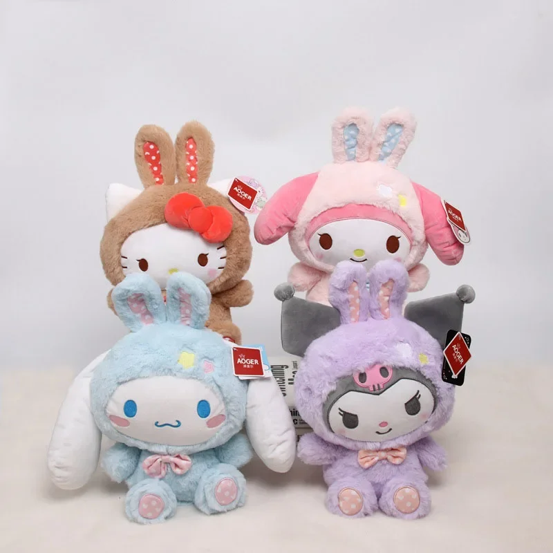 

Sanrio Cute Rabbit Melody Doll Plush Toys Cartoon Cinnamoroll Little Doll Girlfriend Children Gift Kawaii Lovely Comfort Toys