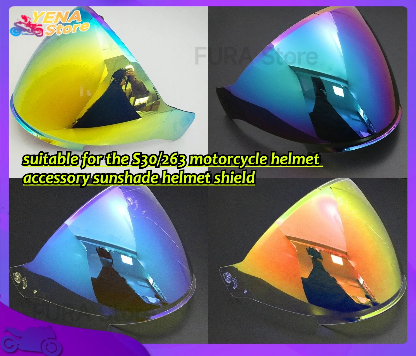

The new motorcycle helmet lenses are suitable for the Morex S30/263 half helmet accessories
