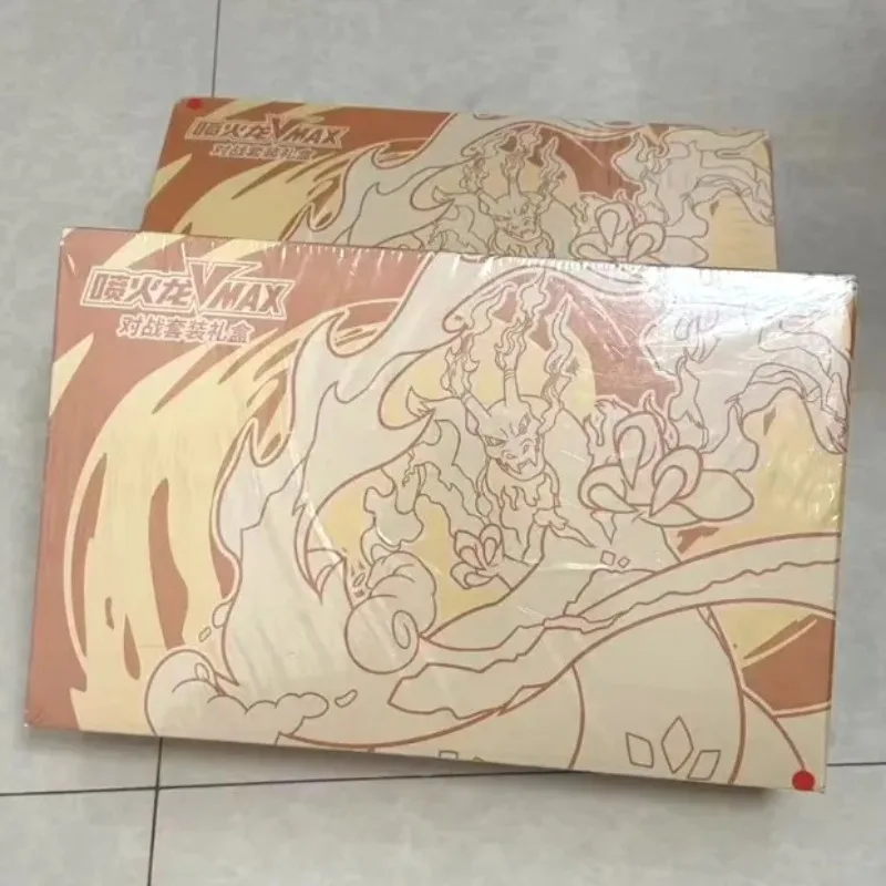 مجموعة ألعاب بوكيمون تشارجر VMAX الأصلية لعام 100%، صندوق هدايا PTCG، بطاقات صينية قابلة للجمع، هدايا لعبة