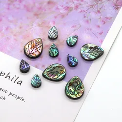 4Pcs Natural Abalone Shell Drop Shape Carved Leaf Beads 8-20mm Charm Fashion Jewelry DIY Necklace Earrings Bracelet Accessories