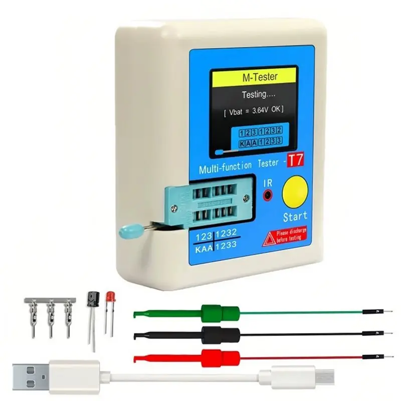 EYFL-LCR-TC1 TFT LCD Display Multi-Meter Transistor Tester Diode Triode Capacitor Resistor Test Meter MOSFET NPN PNP Triac Tool