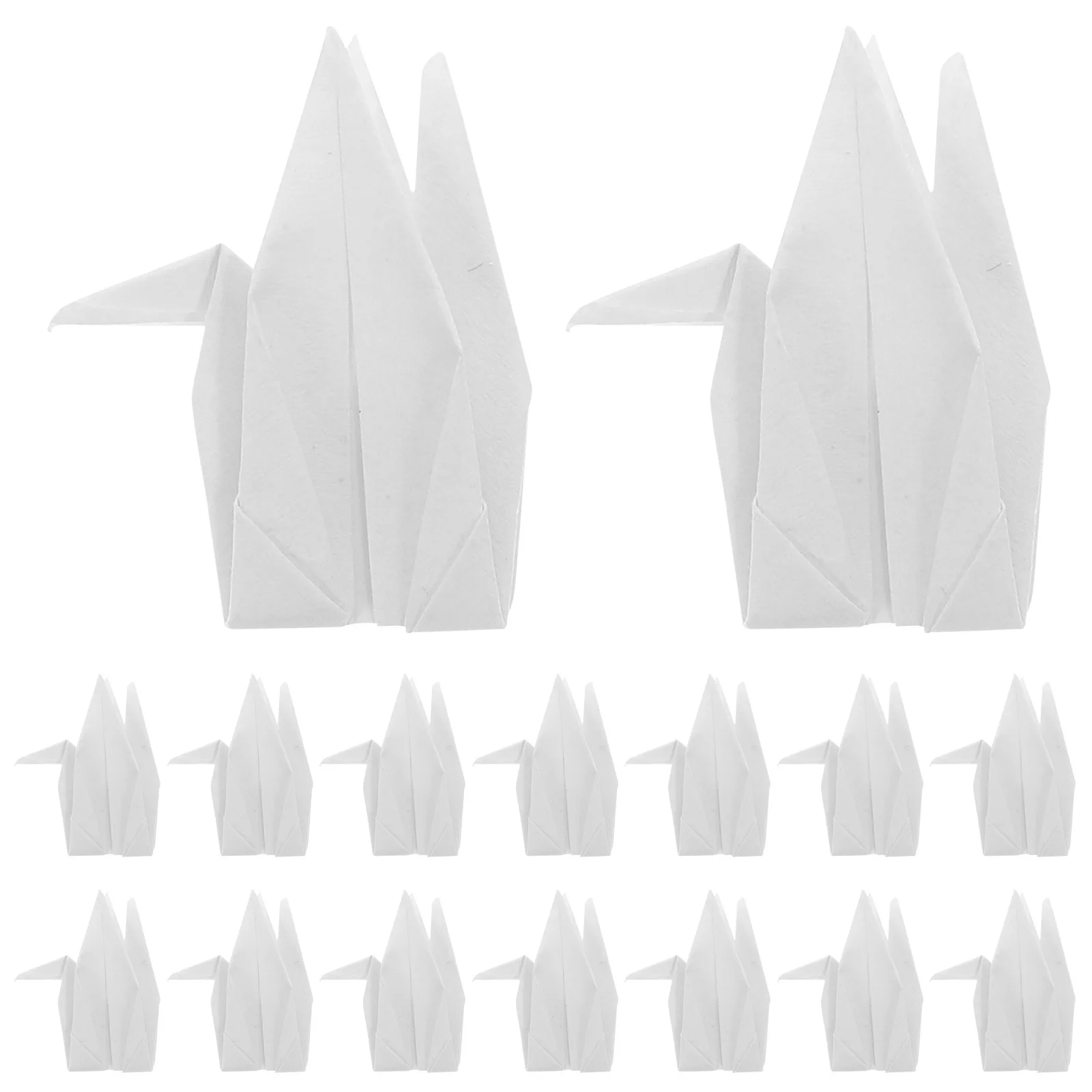 

100Pcs White Paper Cranes Pre-Made Origami Birds for Party Photo Props Decoration DIY Streamers Home Ambience Craft