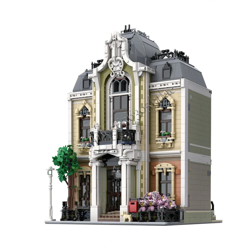 3748 ELEMENTÓW Miejski Hit Sprzedaży Widok Ulicy MOC-10326 Modułowy, Wykwintny Model Domu Puzzle na Zamówienie Kreatywne Pomysły Zabawka dla Dzieci Prezent na Urodziny