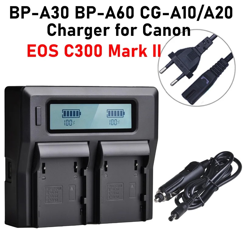 C300 Mark II Battery Charger Car Charger CG-A20 CG-A10 BP-A60 BP-A30 Charger for Canon EOS C300 Mark II Charger