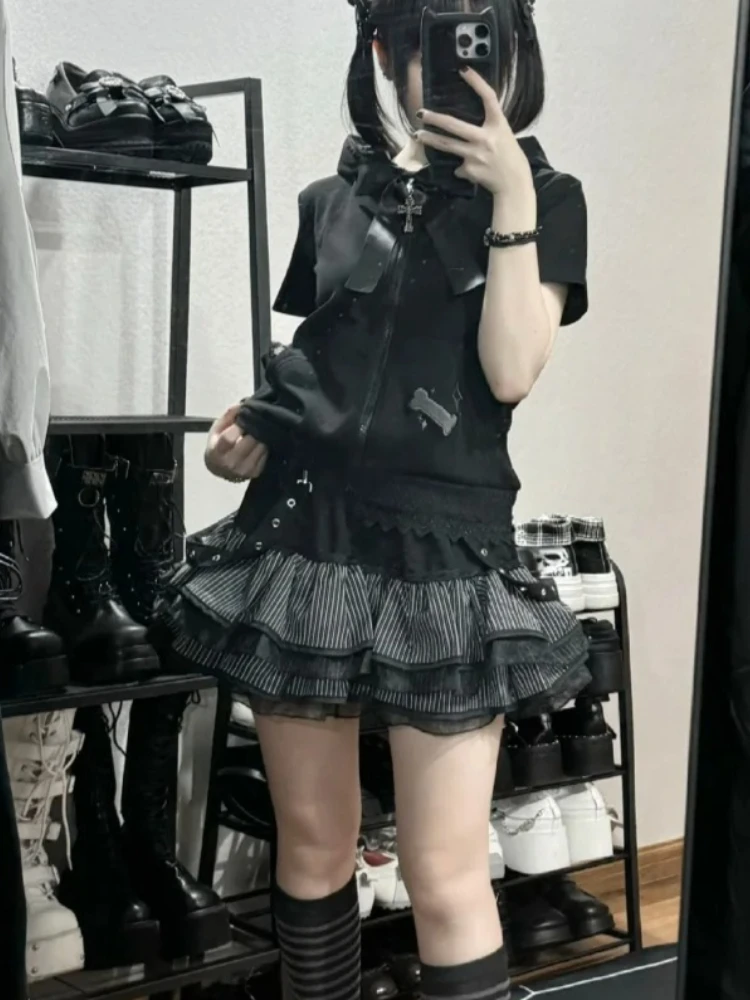 

Юбка-плиссе Y2K в девичьем стиле, женская мини-юбка с высокой талией, милая японская юбка в стиле Харадзюку, ретро-мода для вечеринок, 2026