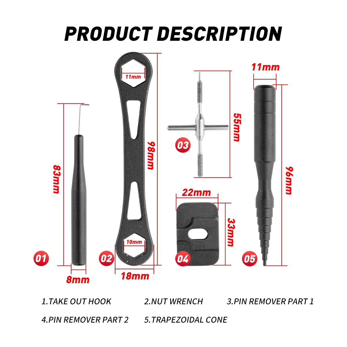 DIY Repair Tool Set Spinning Baitcasting Reel Parts Disassembly Pin Remover Fishing Reel Maintenance Tool Kit Fishing tackle