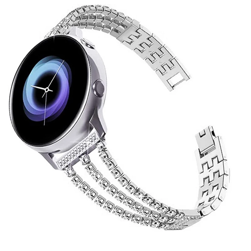 Diamond strap for Samsung Galaxy Watch 6/4/Classic/5/pro/Active 2 Metal Design 20mm 22mm link Bracelet huawei gt 2-2e-3-pro band