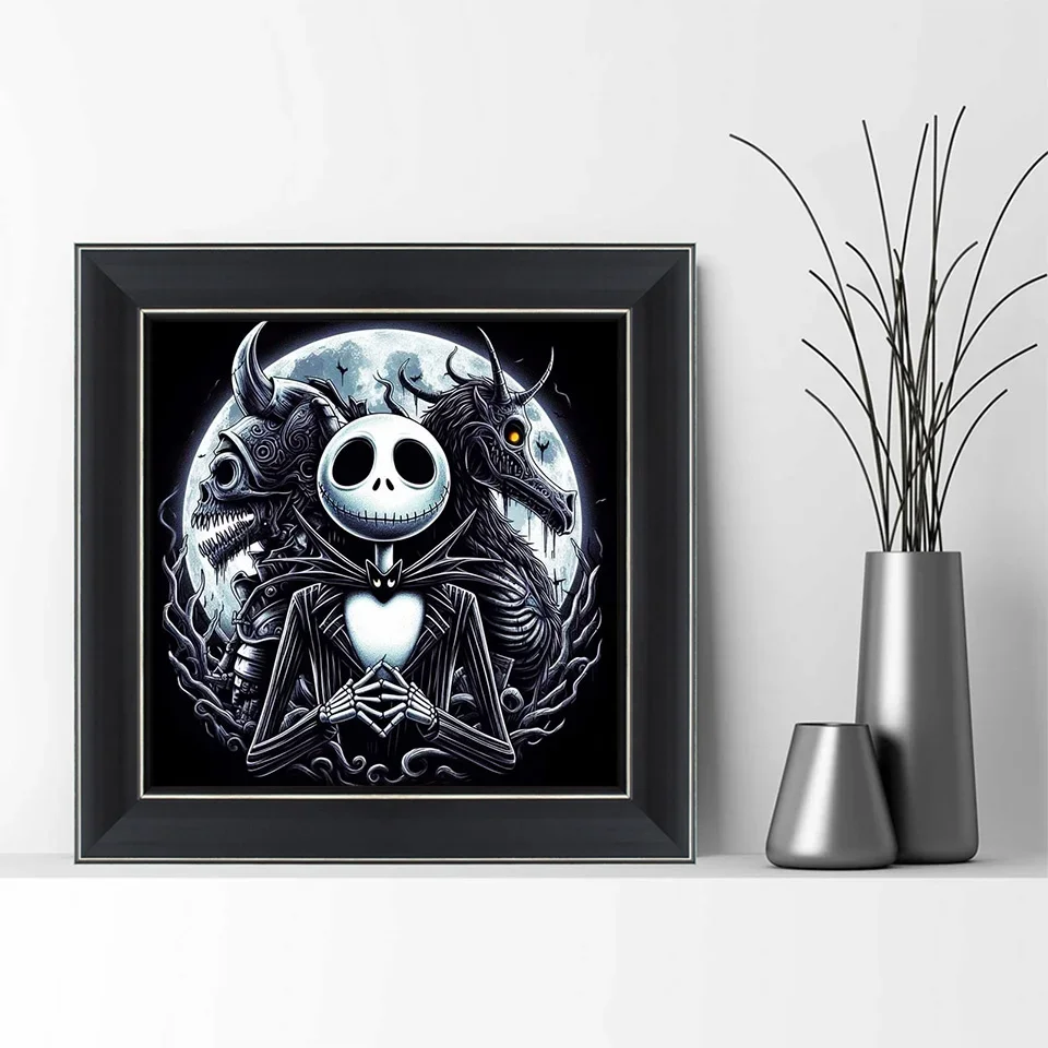 ديزني الماس الفسيفساء الكابوس قبل عيد الميلاد الكبار الحرفية اللوحة الكرتون 5D DIY التطريز جاك مجموعة كاملة ديكور المنزل #3