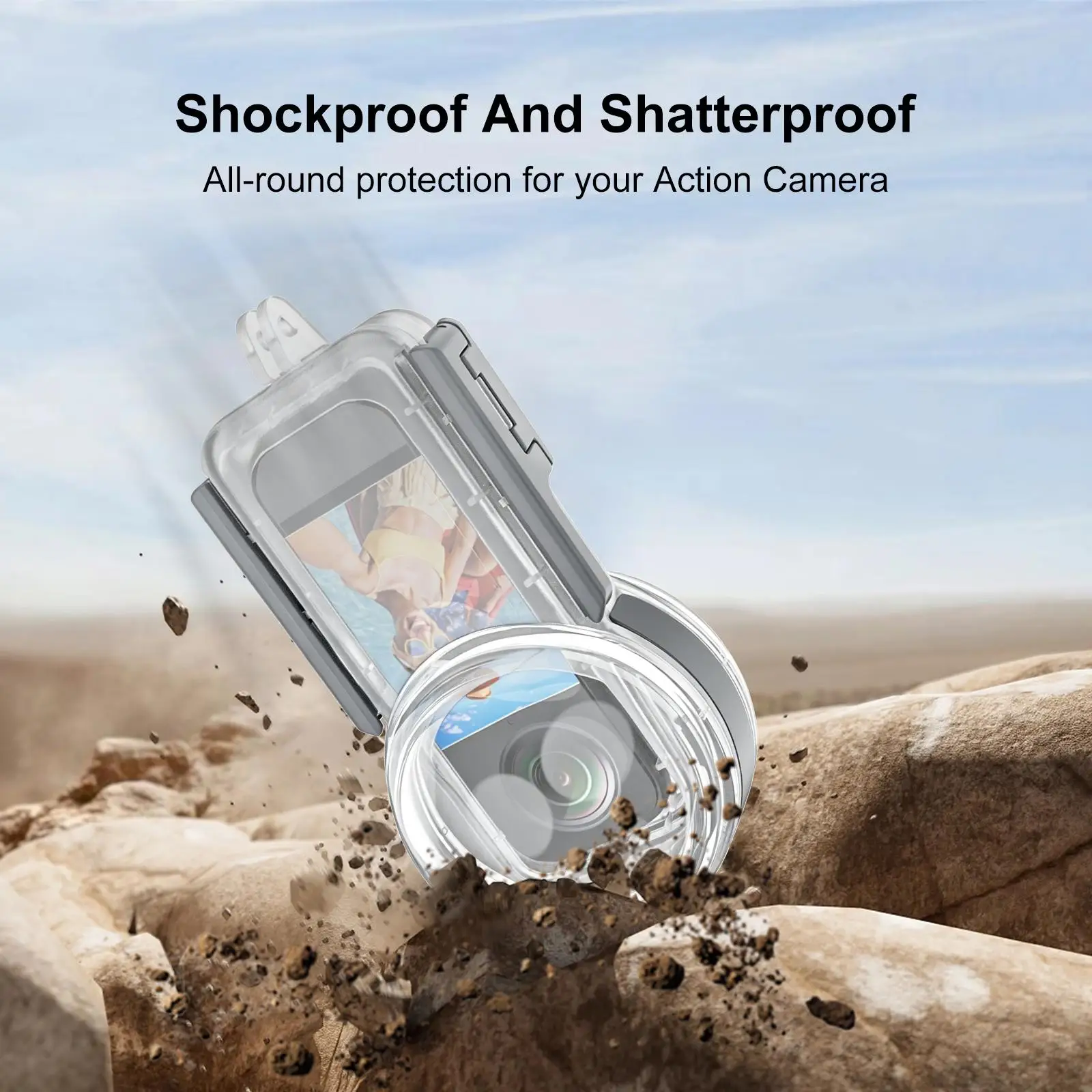 PULUZ 50m Sealed Waterproof Diving Case For Insta360 X5, For Insta360 X5 Panoramic Camera 50m Underwater Photo Protective Shell view 3