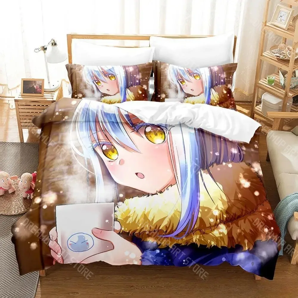 3D Printed TenSura Rimuru Tempest Slime Bedding Set for Boys Girls Duvet Cover Twin Queen King Full Single Double Sizes